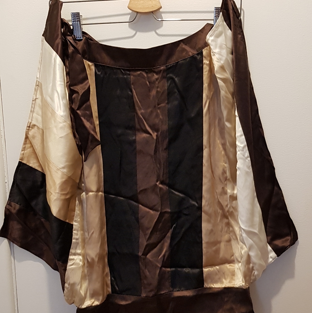 Bebe Silk Kimino Sleeved Blouse